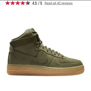NIKE AIR FORCE ONE 1 MID WB OLIVE